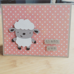 Thank ewe card from Staci!